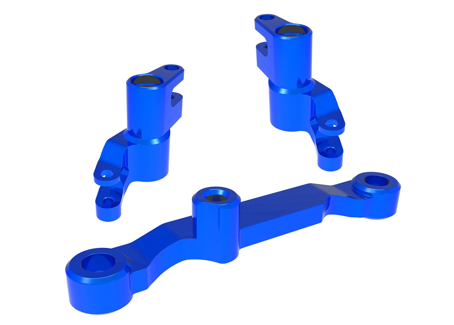 10743-BLUE STEERING BELLCRANKS ALUM BLUE