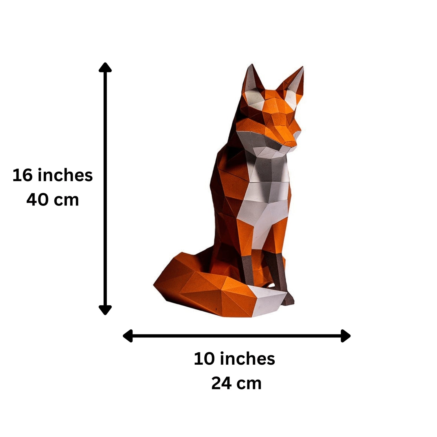 FOXTWOR  Walking Fox Papercraft Origami Model, Fox 3D Model
