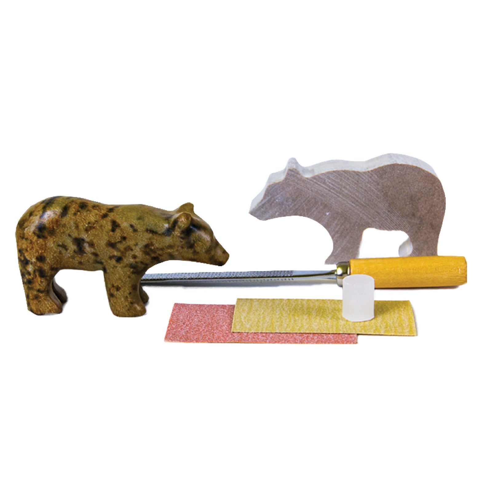 BEUK Bear Soapstone Carving and Whittling
