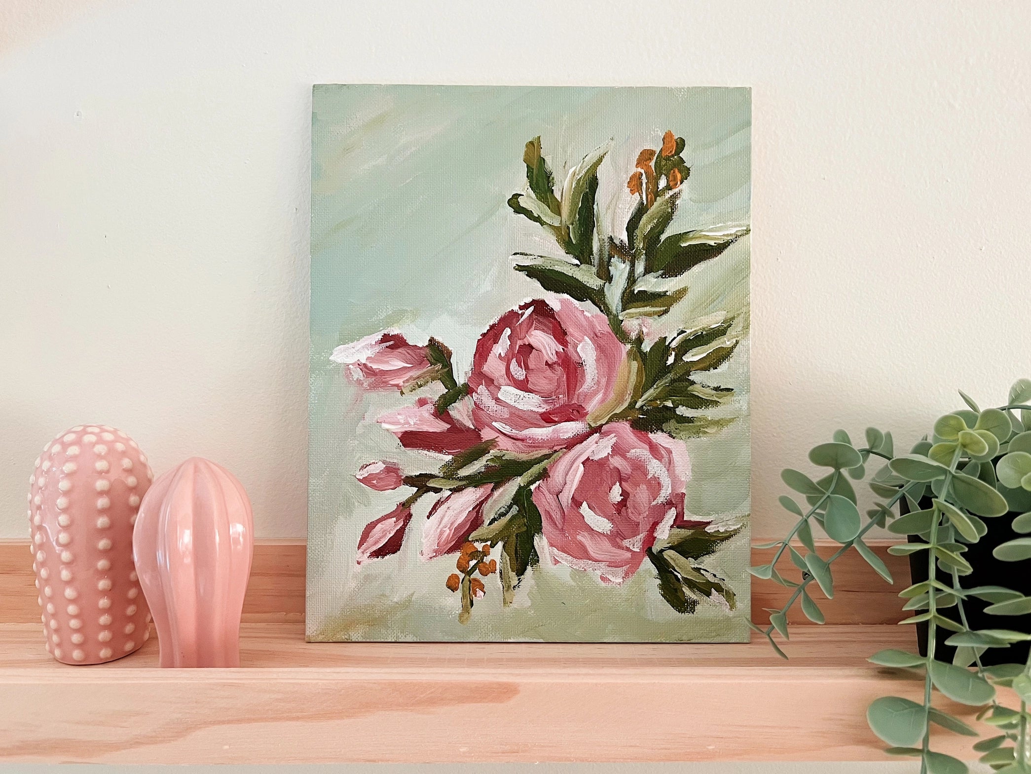 Abstract Roses Painting Kit, Impressionist Painting Kit