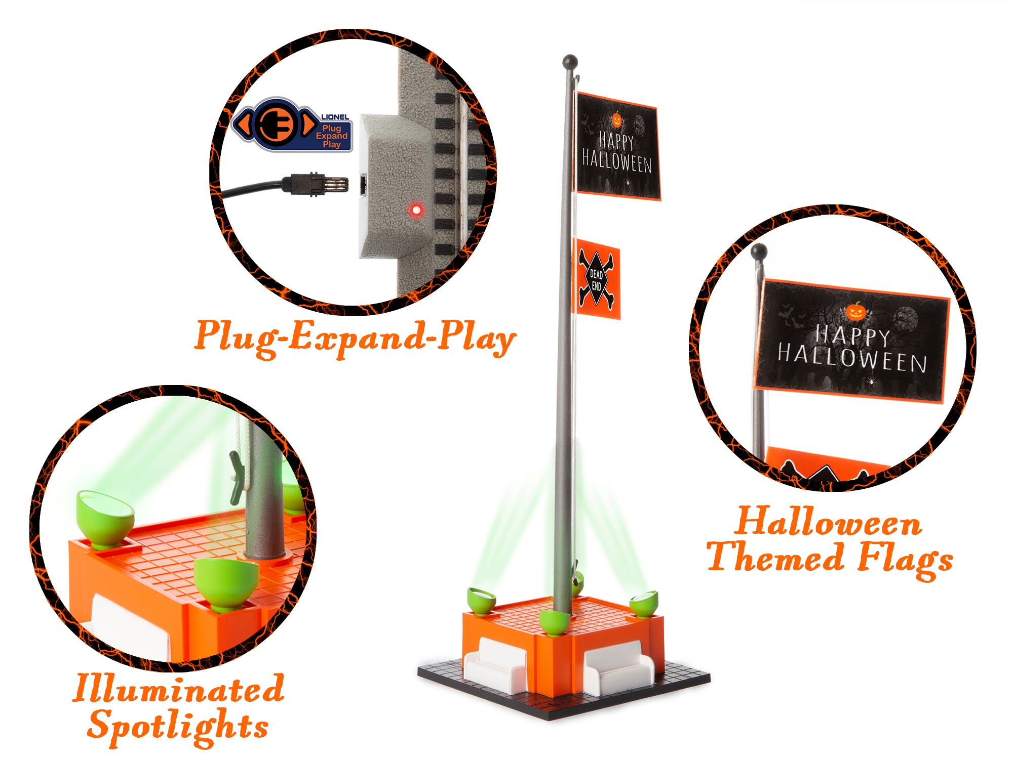 O Scale Halloween Flagpole --LNL2129230