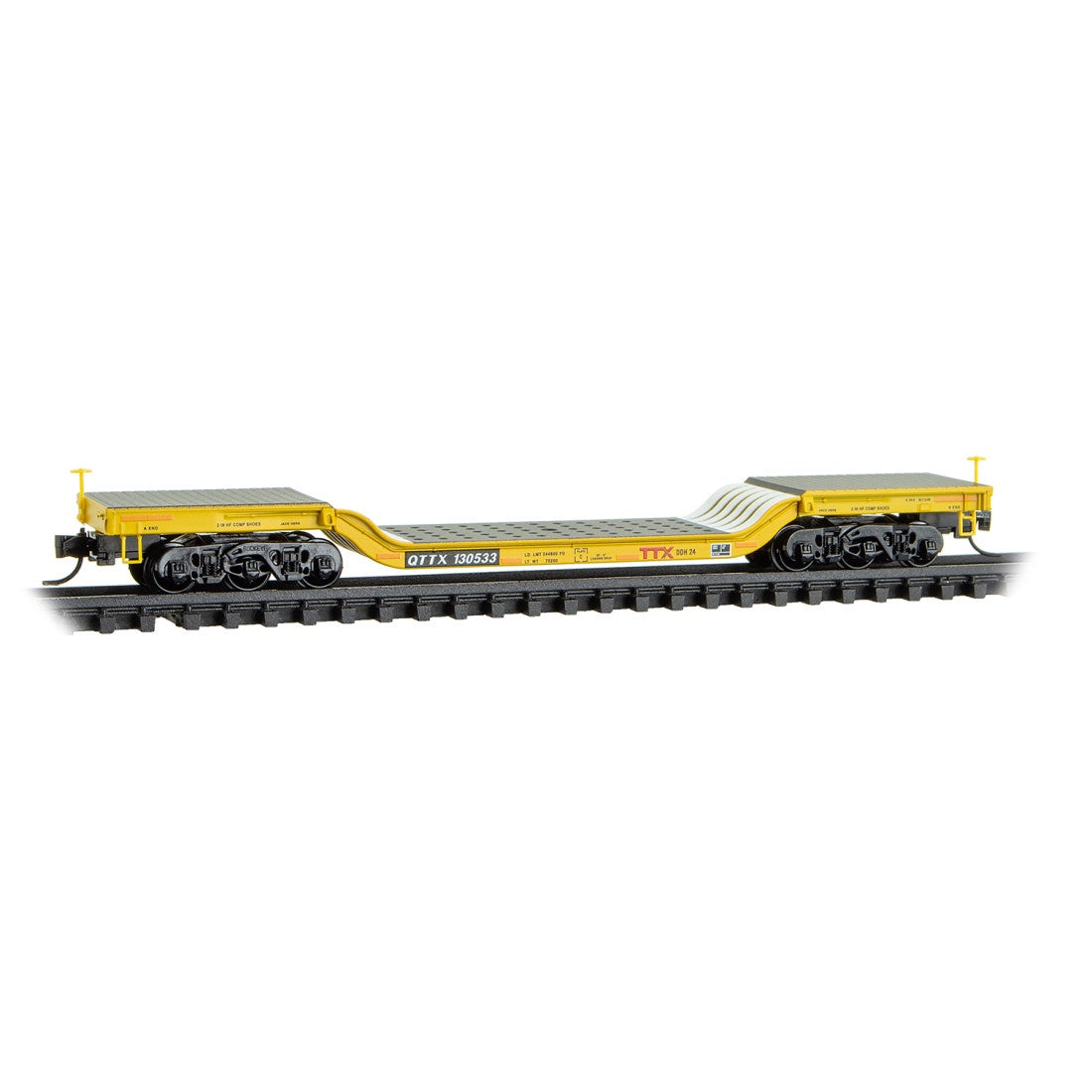 N Scale - Heavyweight Flat Car TTX