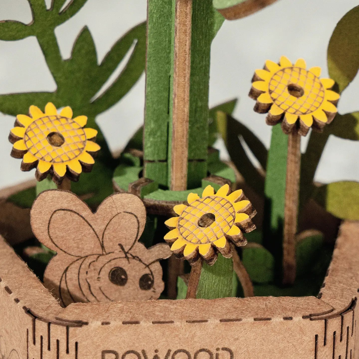 TW011 Sunflower Robotime Rowood Diy Wooden Flower 3D Puzzles
