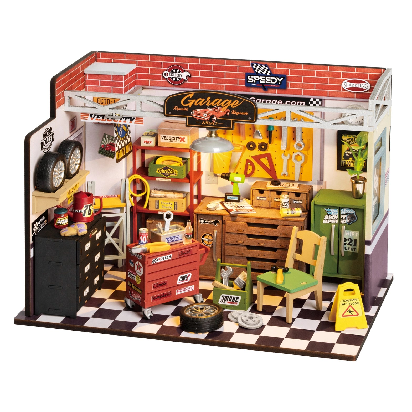 DG165 Garage Workshop Robotim Rolife Diy Miniature House Kit