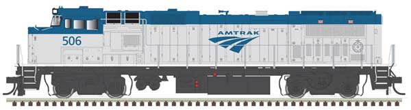 150-10004334 GE Dash 8-32BWH - LokSound and DCC - Master(R) Gold -- Amtrak #508 (Phase V, silver, blue, white sill)