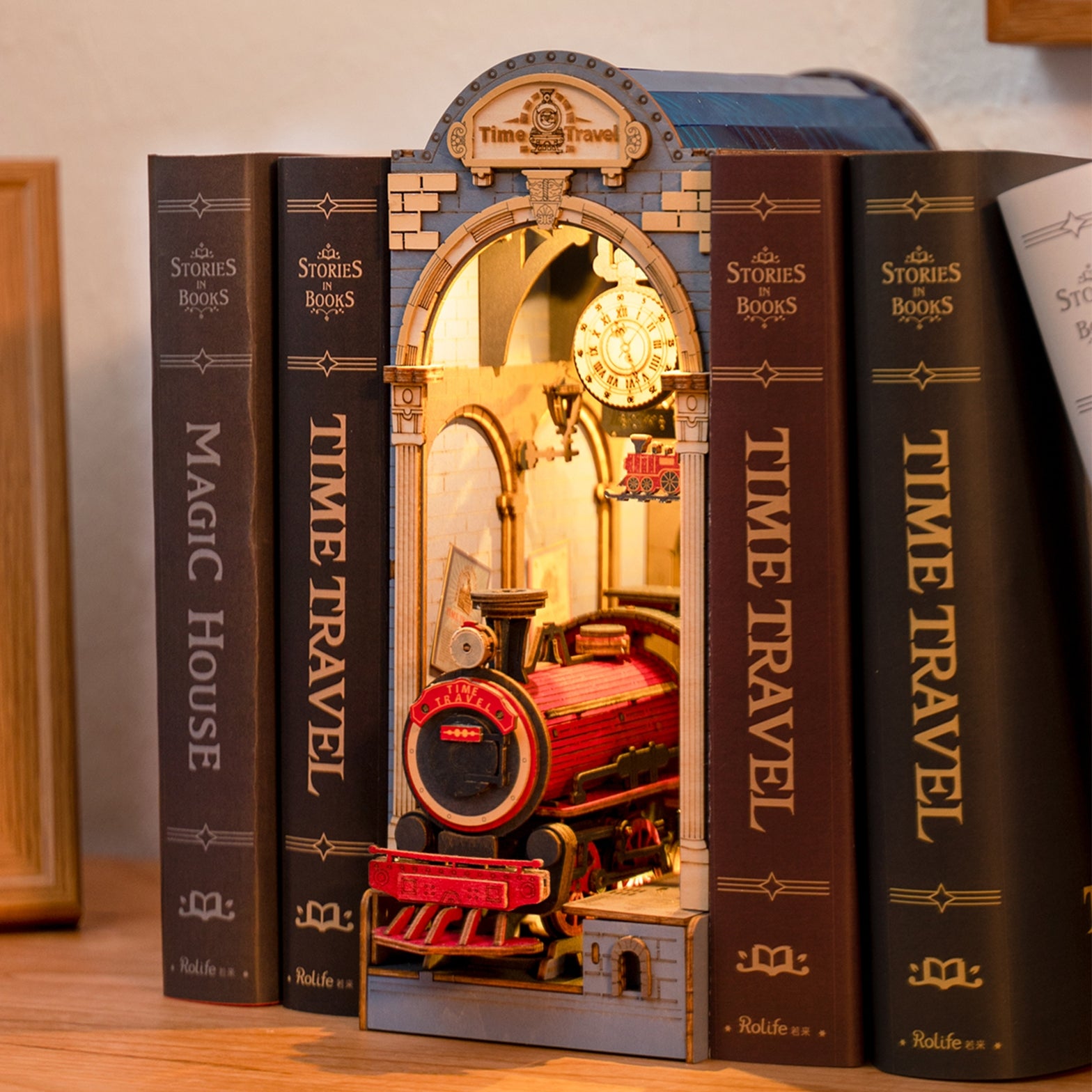 DIY Miniature House Book Nook Kit: Time Travel