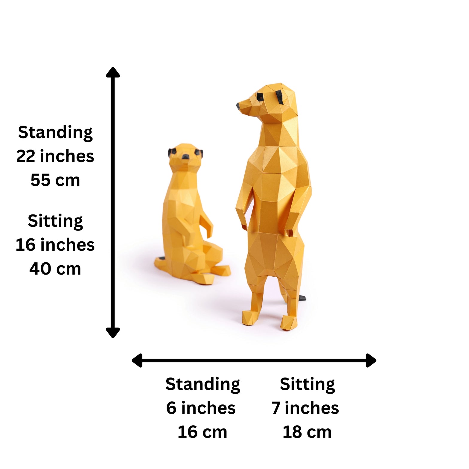 MEETGO Meerkats 3D Paperart Origami Model