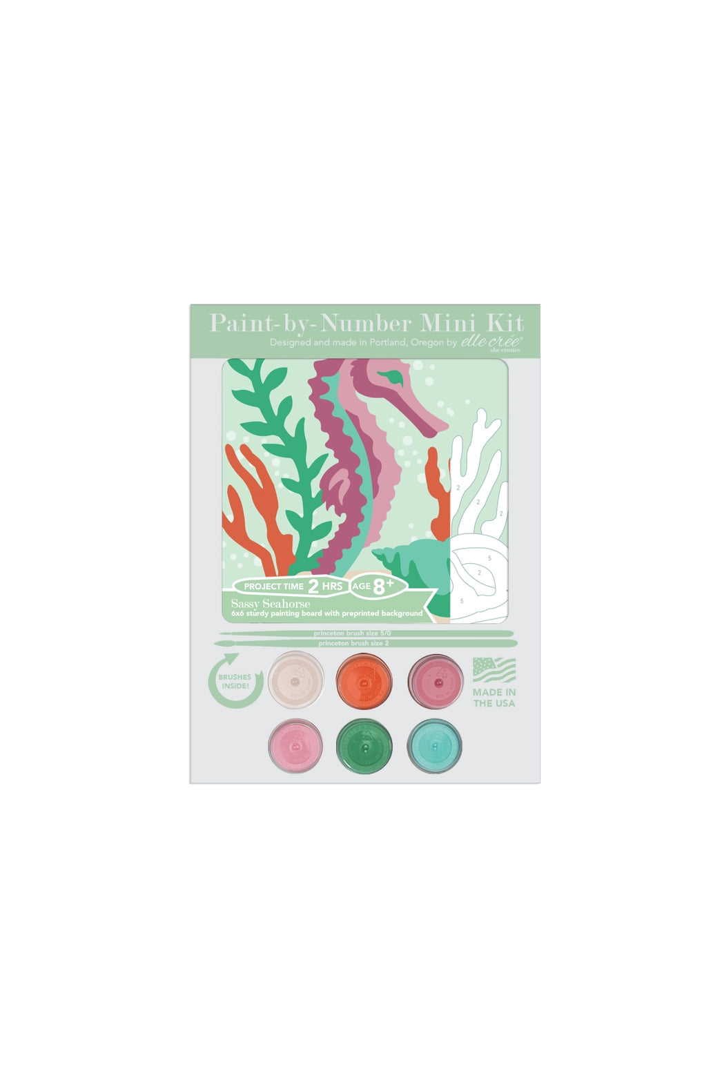 KIDS MINI Sassy Seahorse Paint-by-Number