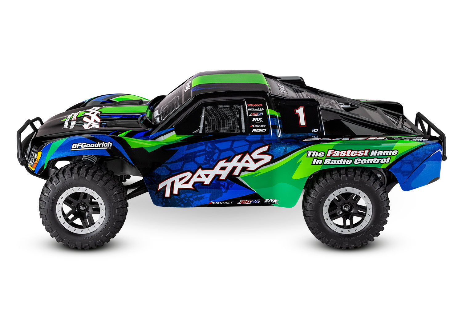58276-74 Green Slash® VXL: 1/10 Scale 2WD Brushless Short Course Racing Truck with TQi™