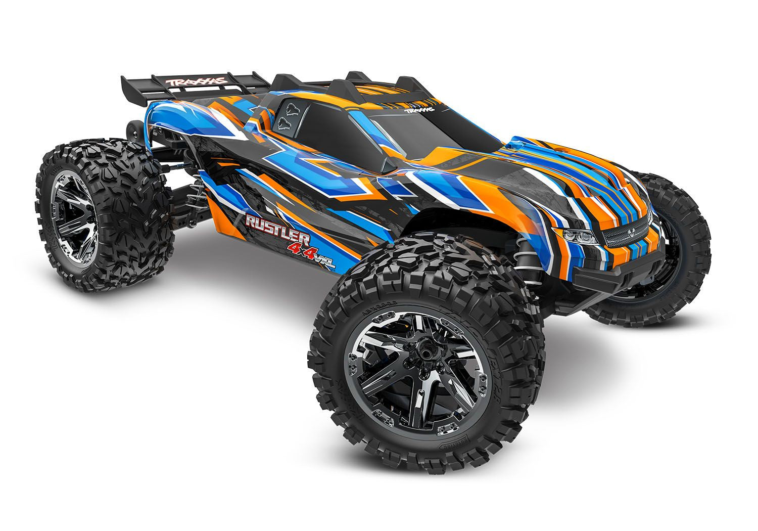 67376-4-ORNG RUSTLER VXL 4X4 BRUSHLESS HD