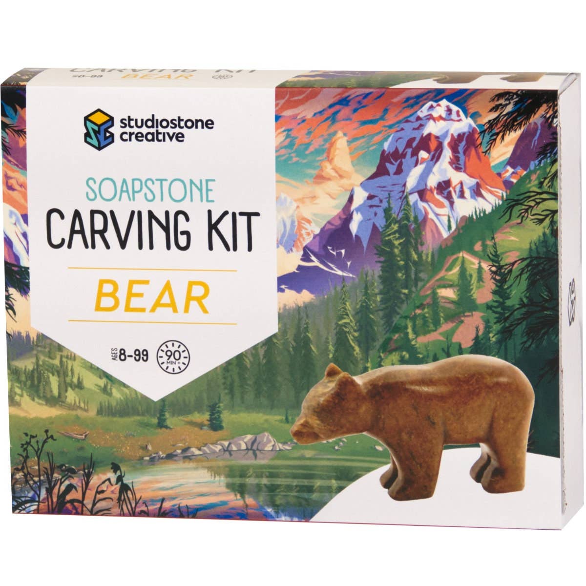 BEUK Bear Soapstone Carving and Whittling