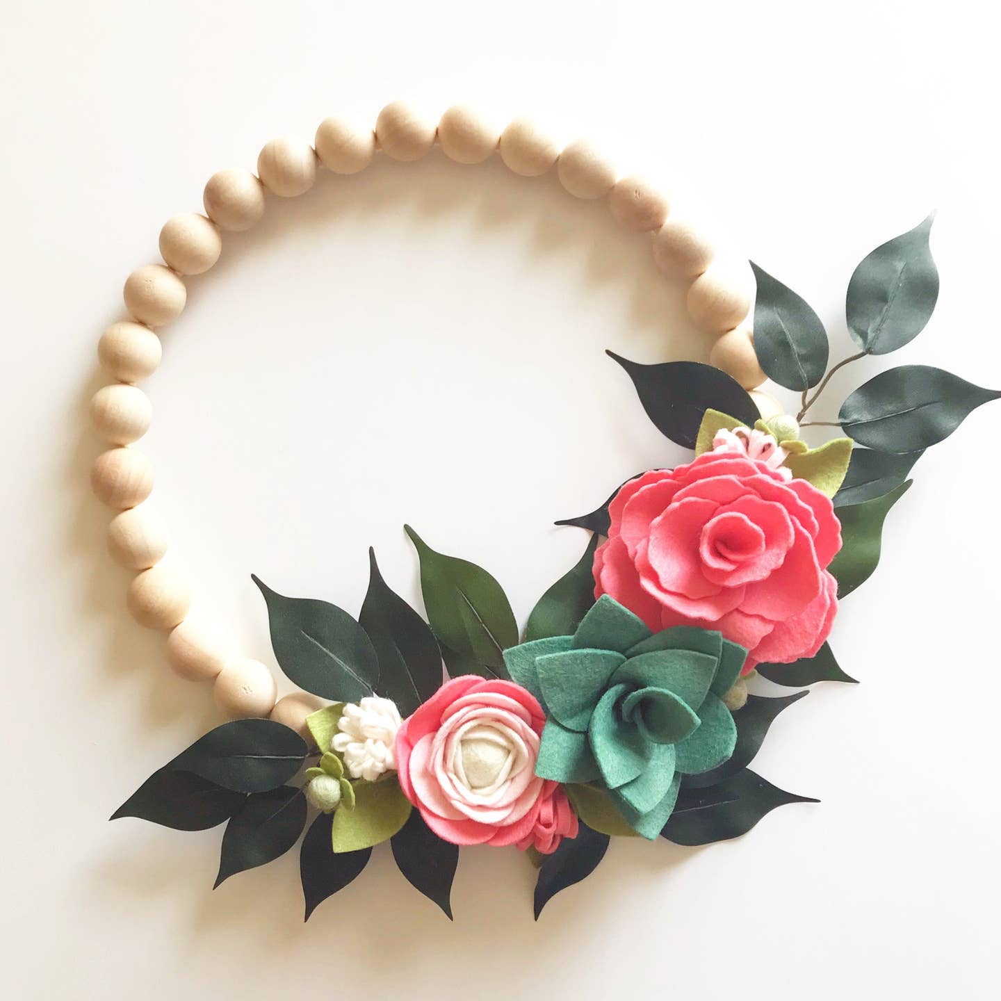 Felt Flower Craft Kit | Coral Sage Floral Trio
