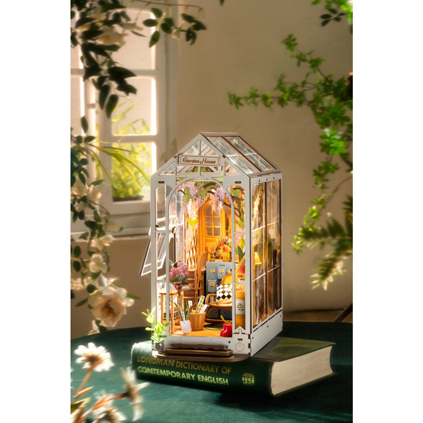 DIY Miniature House Book Nook Kit: Garden House
