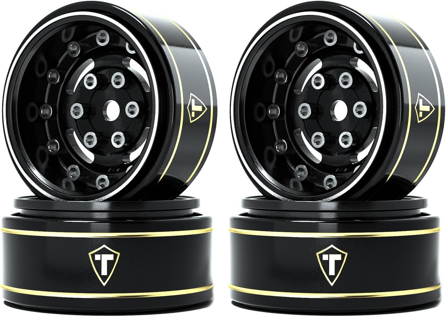 X003Z3JITT 1.0 Beadlock Wheels Deep Dish Rims (4P) for SCX24 AX24 FCX24 TRX4M 1/24 1/18 Crawler Car-Type F