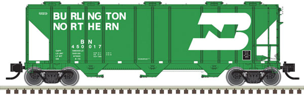 150-50005732 PS-4000 3-Bay Covered Hopper - Burlington Northern 450066