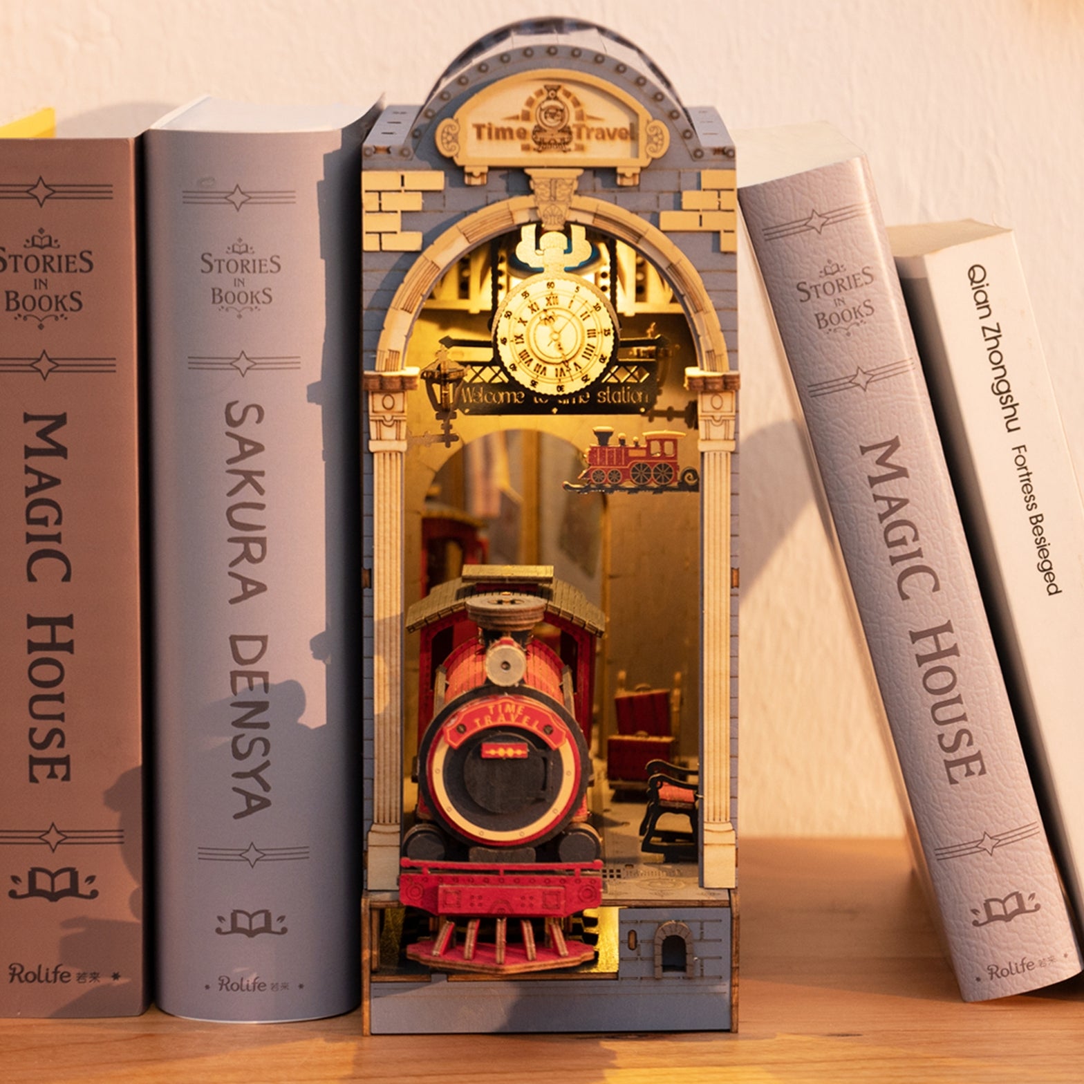 DIY Miniature House Book Nook Kit: Time Travel