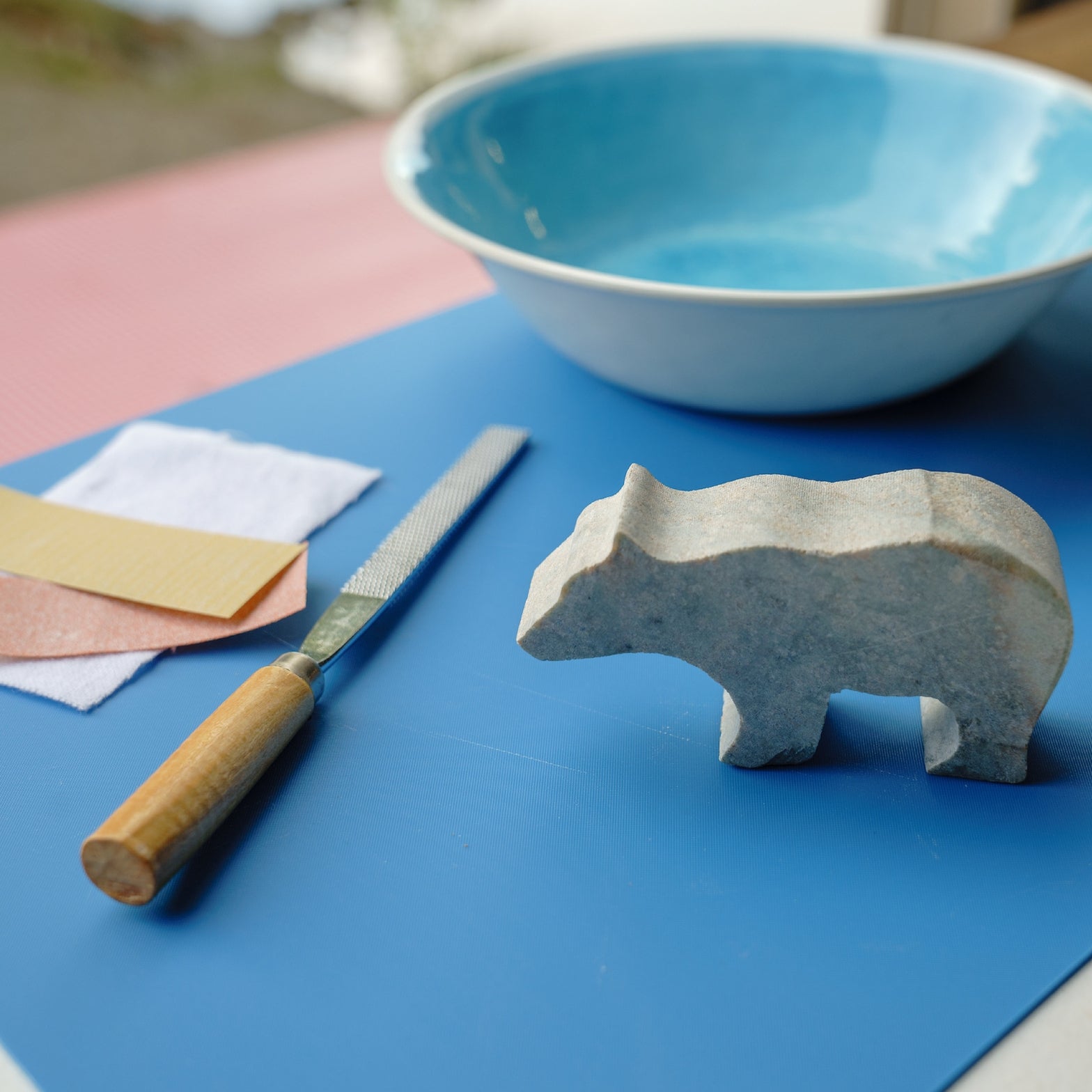 BEUK Bear Soapstone Carving and Whittling