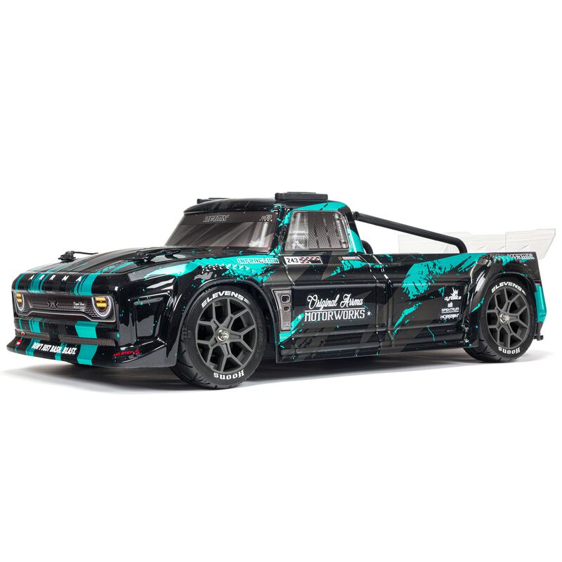 ARRMA 1/8 INFRACTION 4X4 3S BLX 4WD All-Road Street Bash Resto-Mod Truck RTR Blk/Teal - ARA4315V3T2
