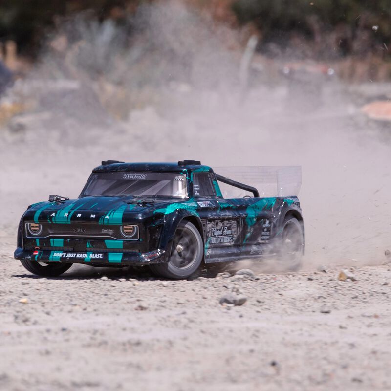 ARRMA 1/8 INFRACTION 4X4 3S BLX 4WD All-Road Street Bash Resto-Mod Truck RTR Blk/Teal - ARA4315V3T2