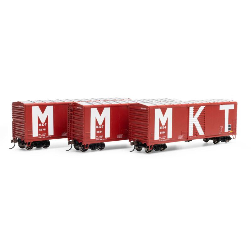 ATH69450 HO 40' Modern Box Car, MKT #5576/5581/5584