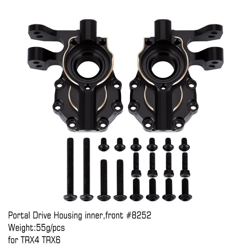 TRX4-8252BK INJORA Black Brass Counterweight 55g Drive Housing #8252 For TRX-4 TRX-6