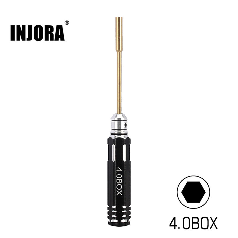 SCX24-100 INJORA 4.0mm Hex Nut Driver Thin Walled Hexagon Wrench Socket RC Tool For SCX24 AX24