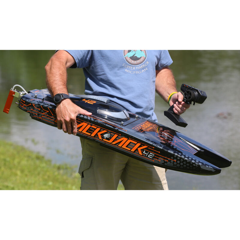 PRB08043T1	Blackjack 42-inch Brushless 8S Cat,BLK/ORG:RTR