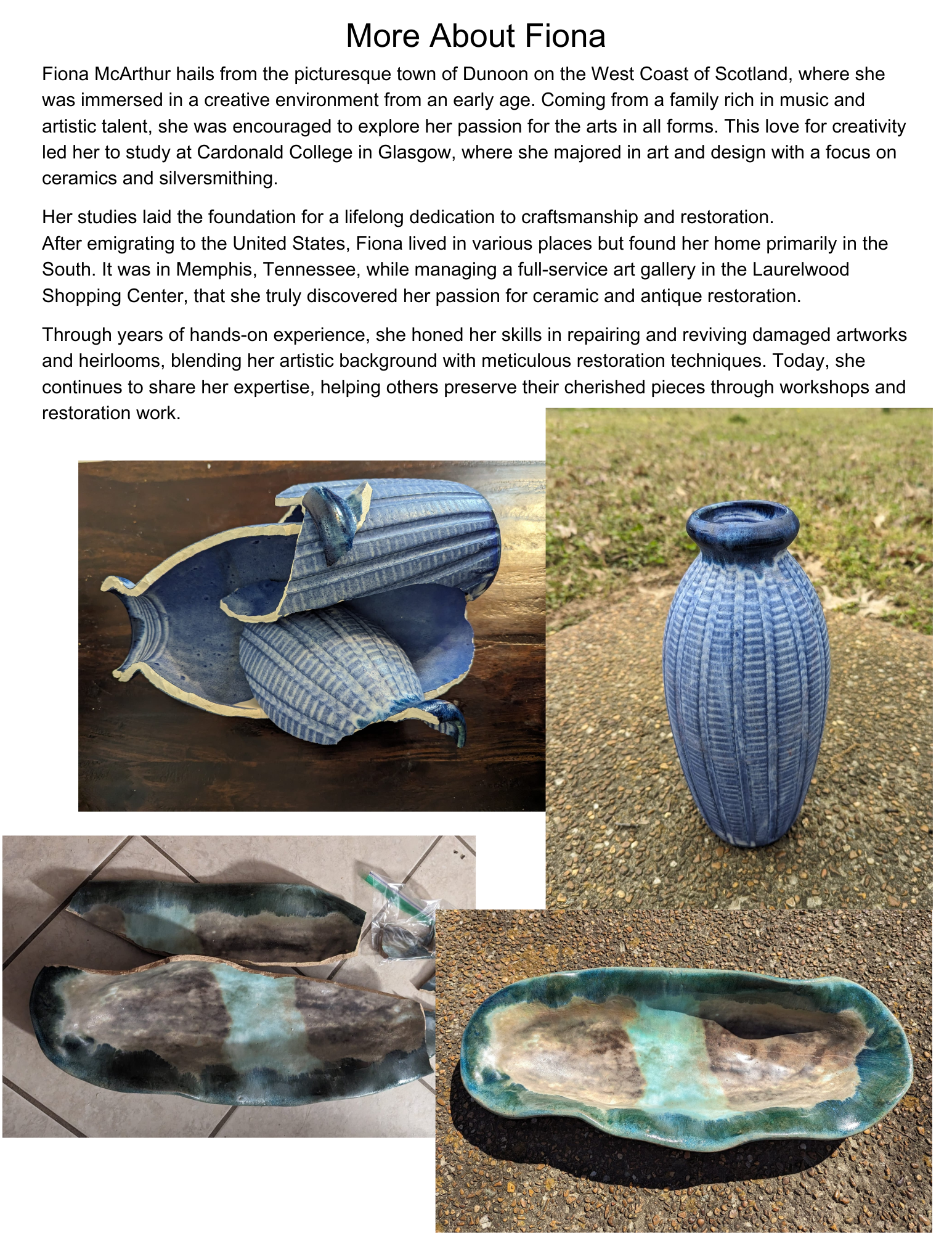 Introduction to Pottery & Ceramic Repair & Restoration