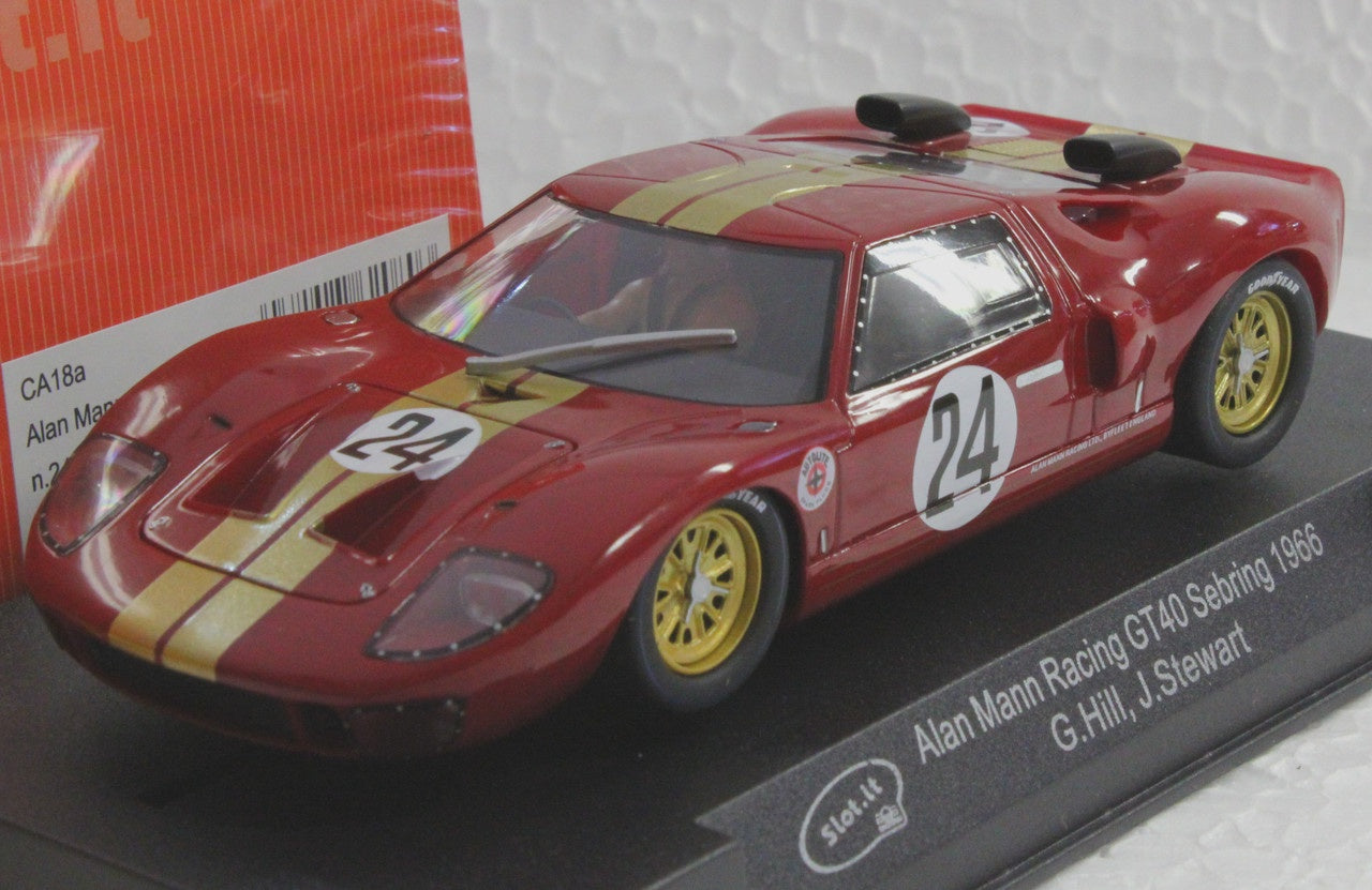 SICA18A Slot.it Alan Mann Racing Ford GT40 MK1 Sebring 1966, #24