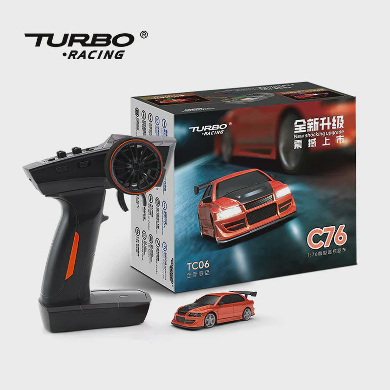 BR0170.C76RTR C76 1/76 RC Sports Car Mini Racing - Red