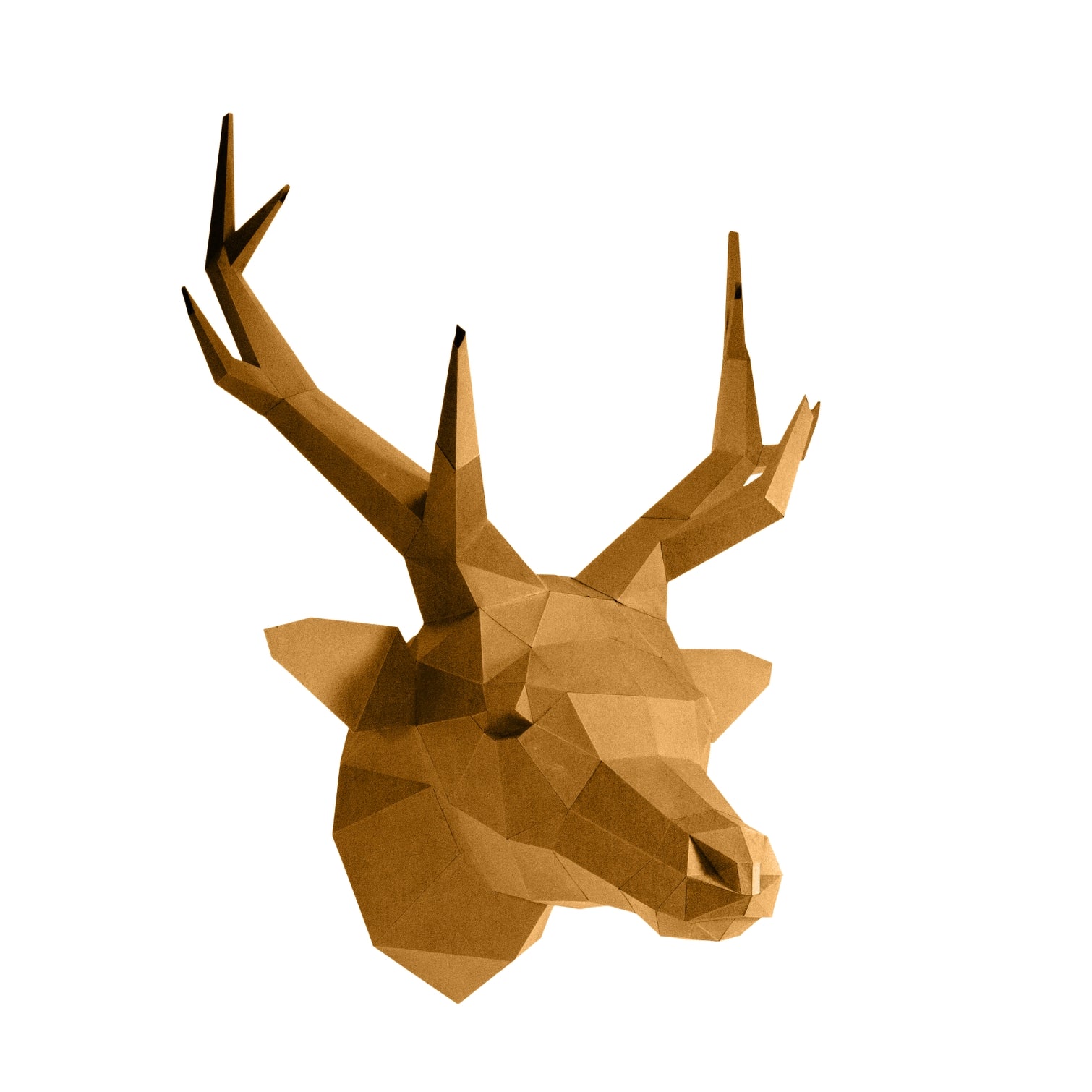 DEEWGO Deer Head Papercraft Origami Wall Art - Gold Limited Edition