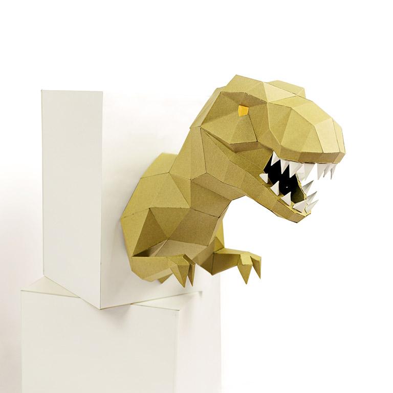 TRETGR T-Rex 3D Papercraft Wall Art, Papercraft Origami Model