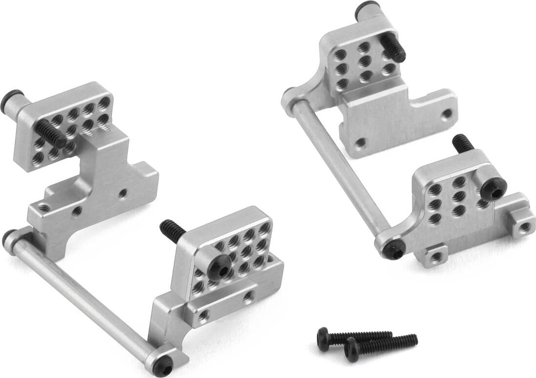 NEXX Racing TRX-4M Aluminum Front & Rear Shock Mounts (Silver)