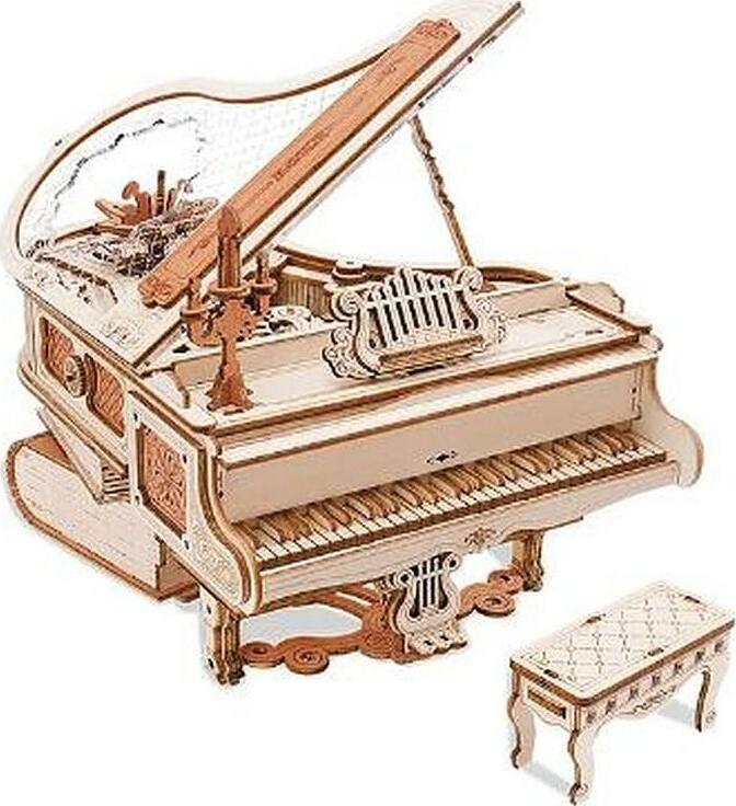 Robotime ROKR Magic Piano Mechanical Music Box 3D Wooden Puzzle