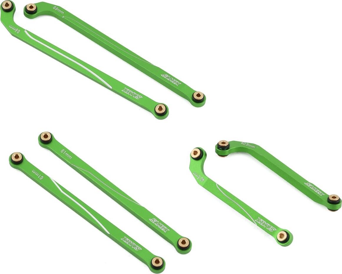 Samix SCX24 Deadbolt/Betty Aluminum High Clearance Link Kit (6) (Green)