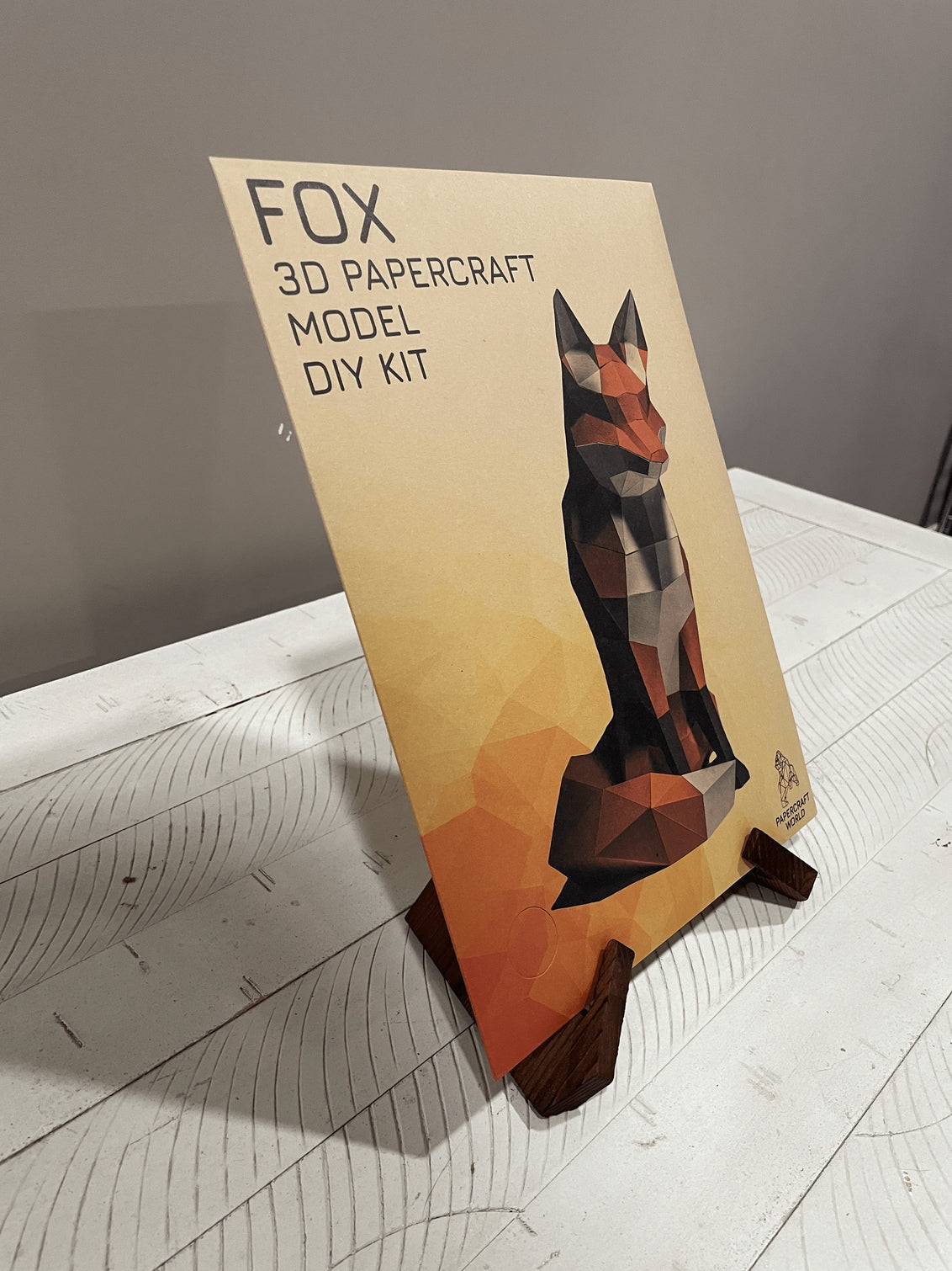 FOXTWOR  Walking Fox Papercraft Origami Model, Fox 3D Model