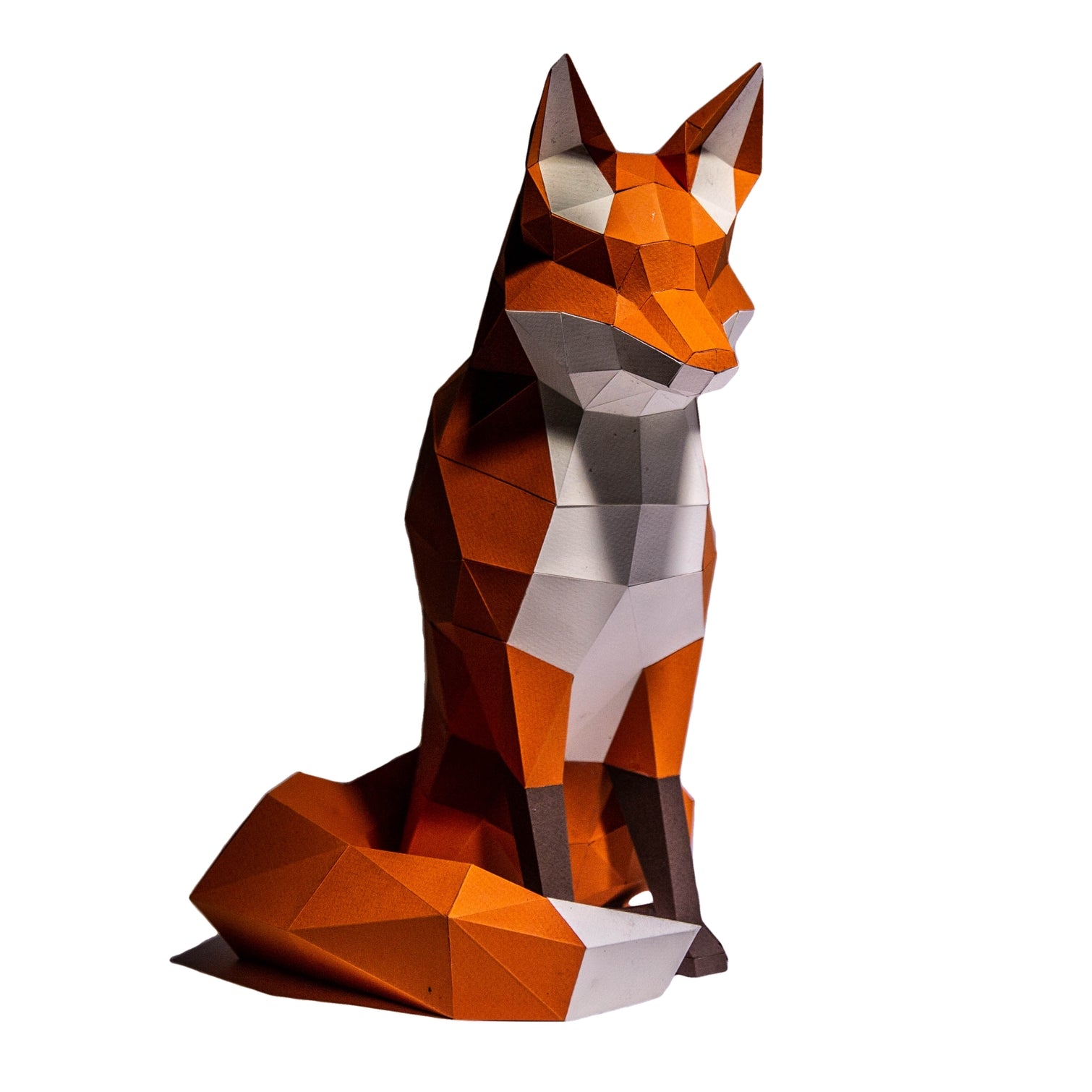 FOXTWOR  Walking Fox Papercraft Origami Model, Fox 3D Model