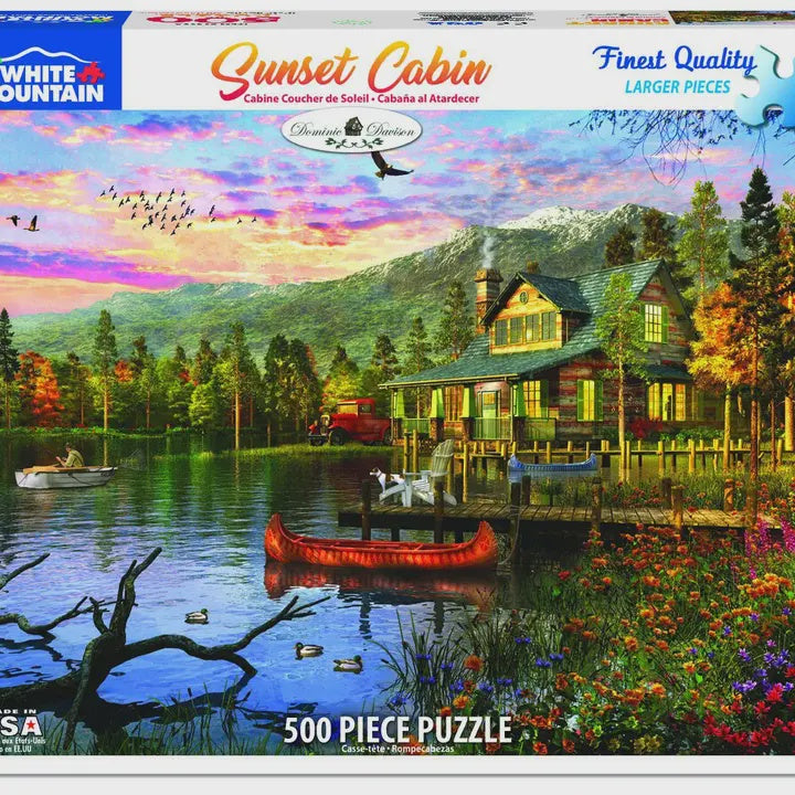 Sunset Cabin (1416pz) - 500 Piece Jigsaw Puzzle