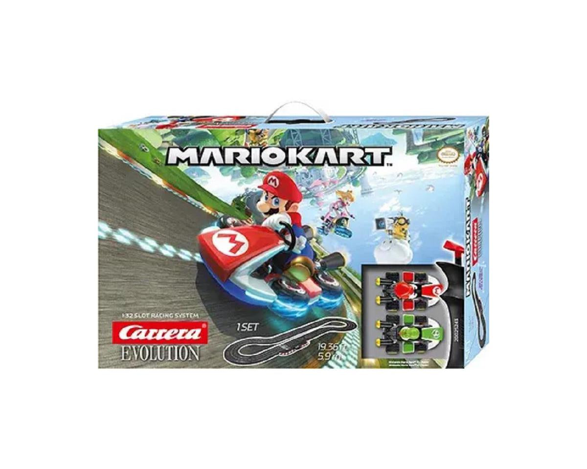 CCN25243 Carrera Evolution Mario Kart Slot Car Track Racing Set w/Mario & Yoshi