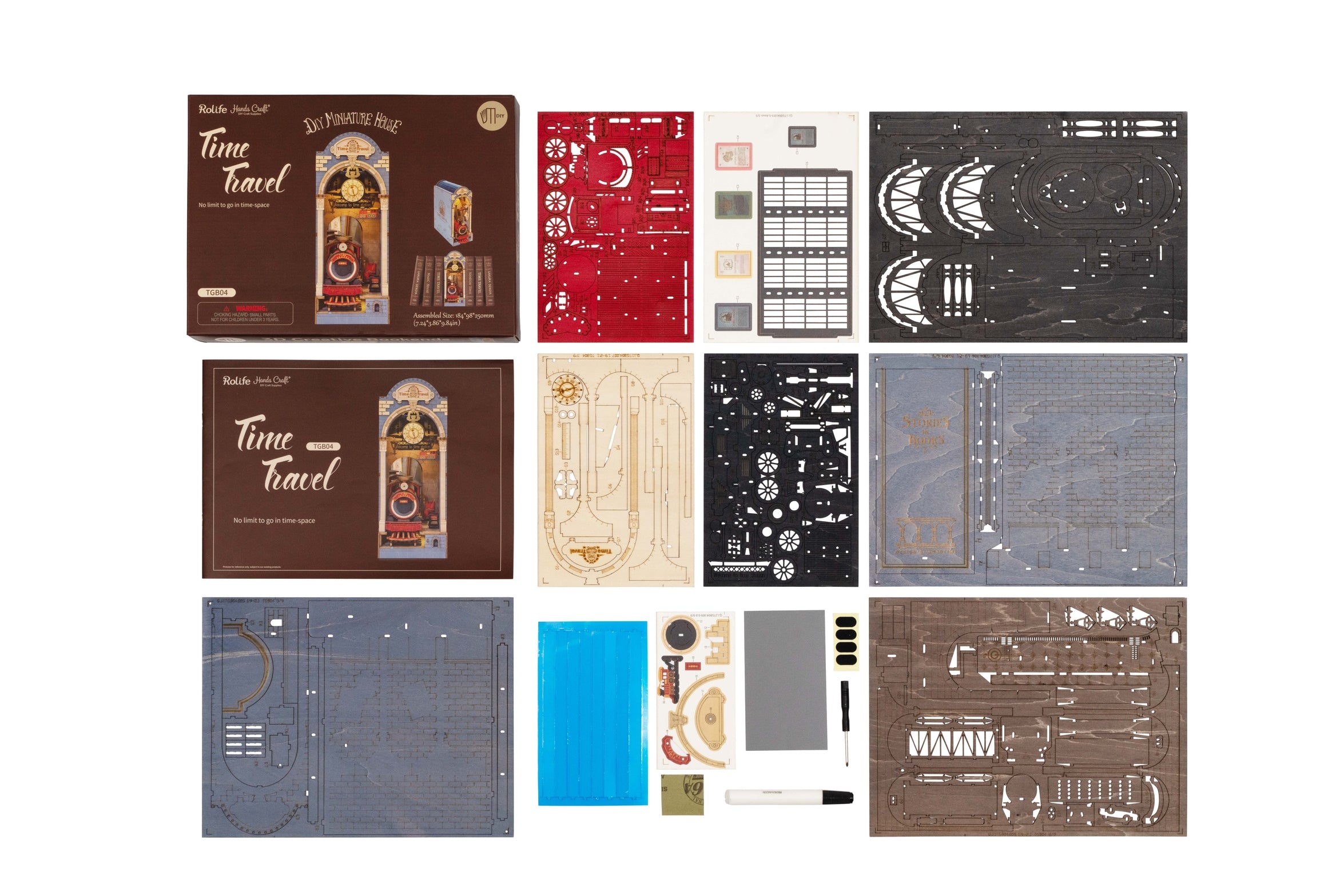 DIY Miniature House Book Nook Kit: Time Travel