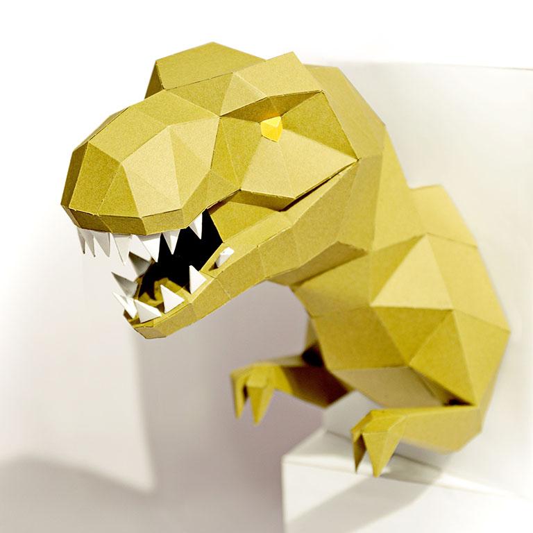 TRETGR T-Rex 3D Papercraft Wall Art, Papercraft Origami Model