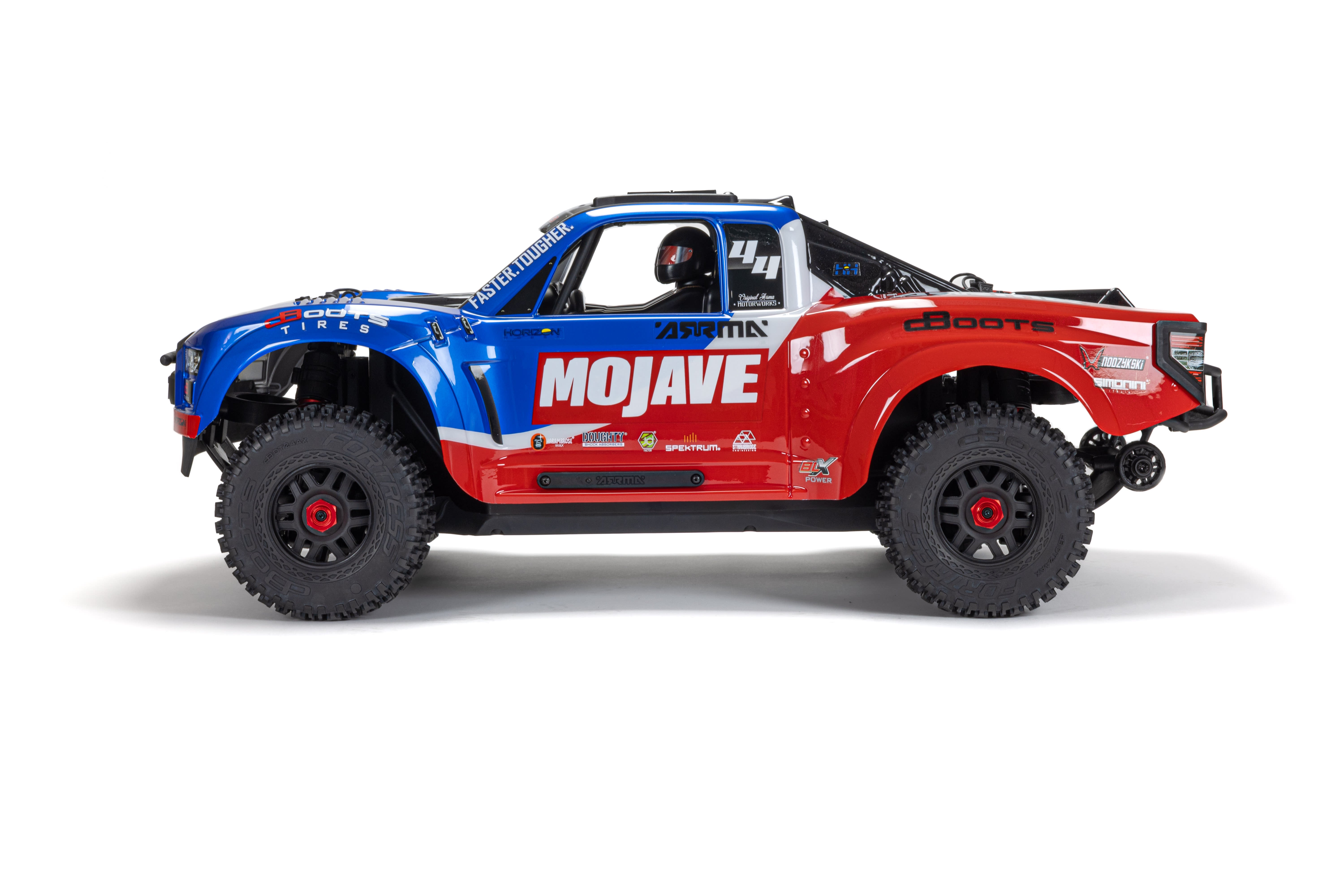ARA4404T2	MOJAVE 4X4 4S BLX 1/8th Scale Desert Truck Blu/Red