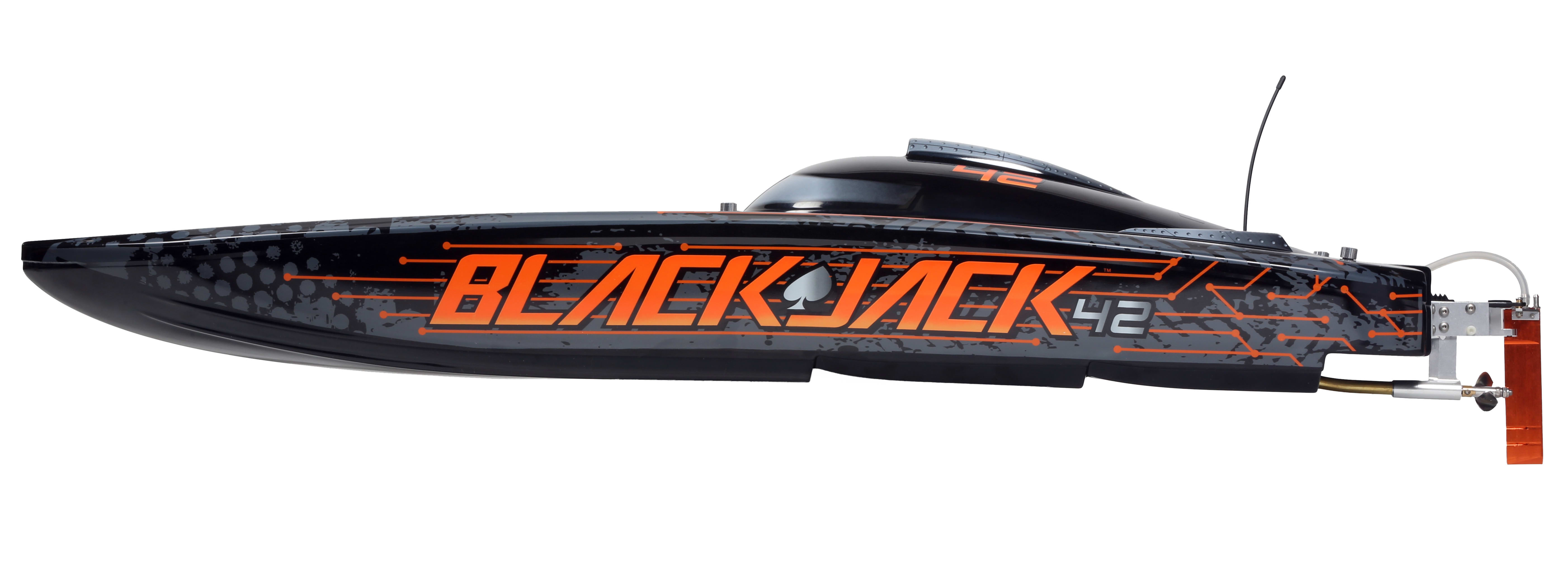 PRB08043T1	Blackjack 42-inch Brushless 8S Cat,BLK/ORG:RTR