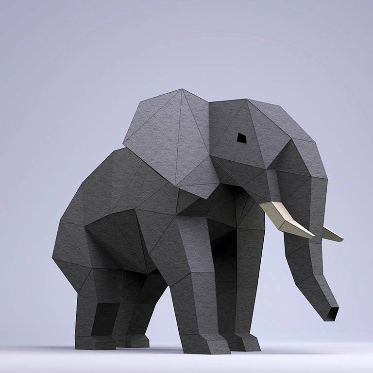 ELETGR Elephants Origami Model Papercraft Kit