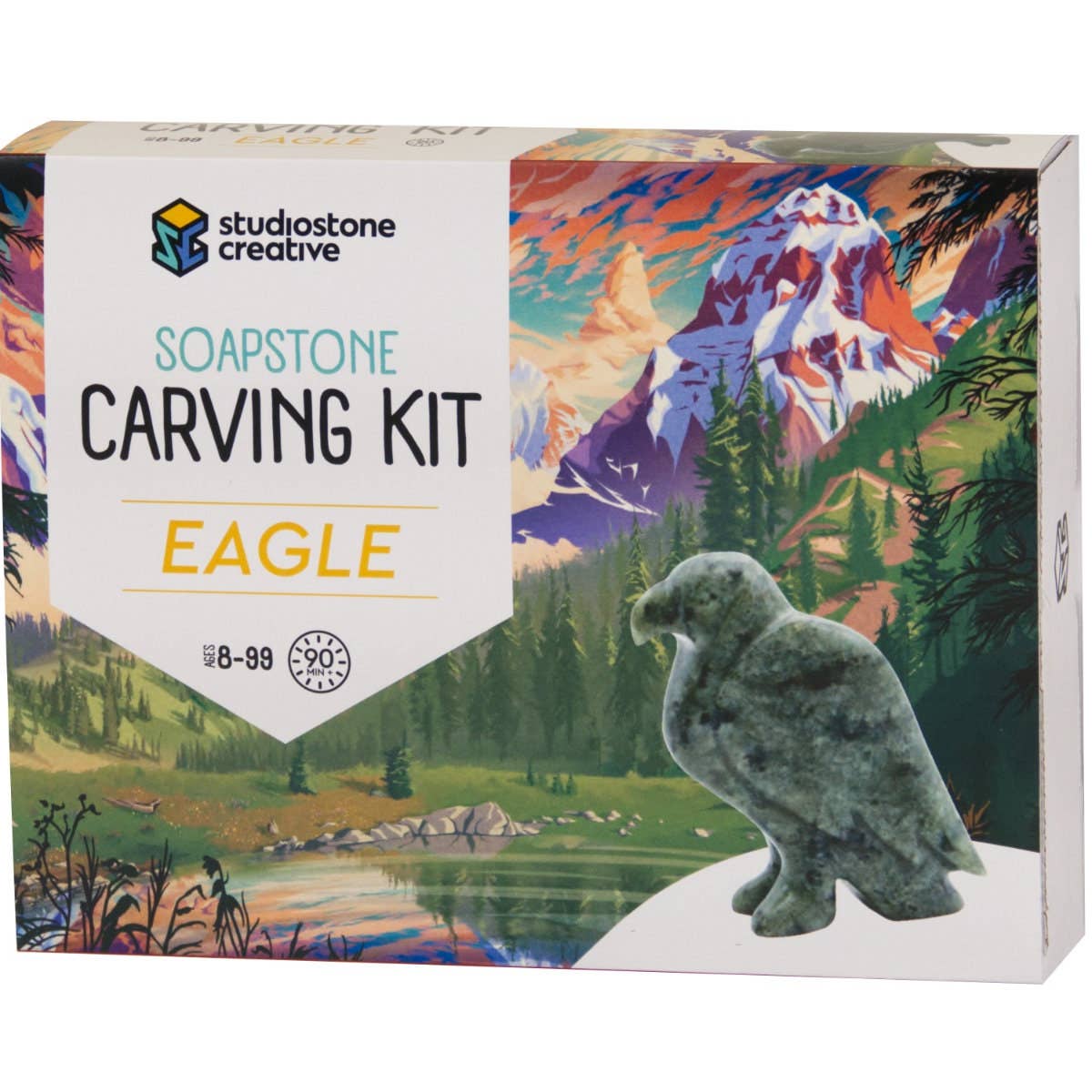 EAUK Eagle Soapstone Carving and Whittling