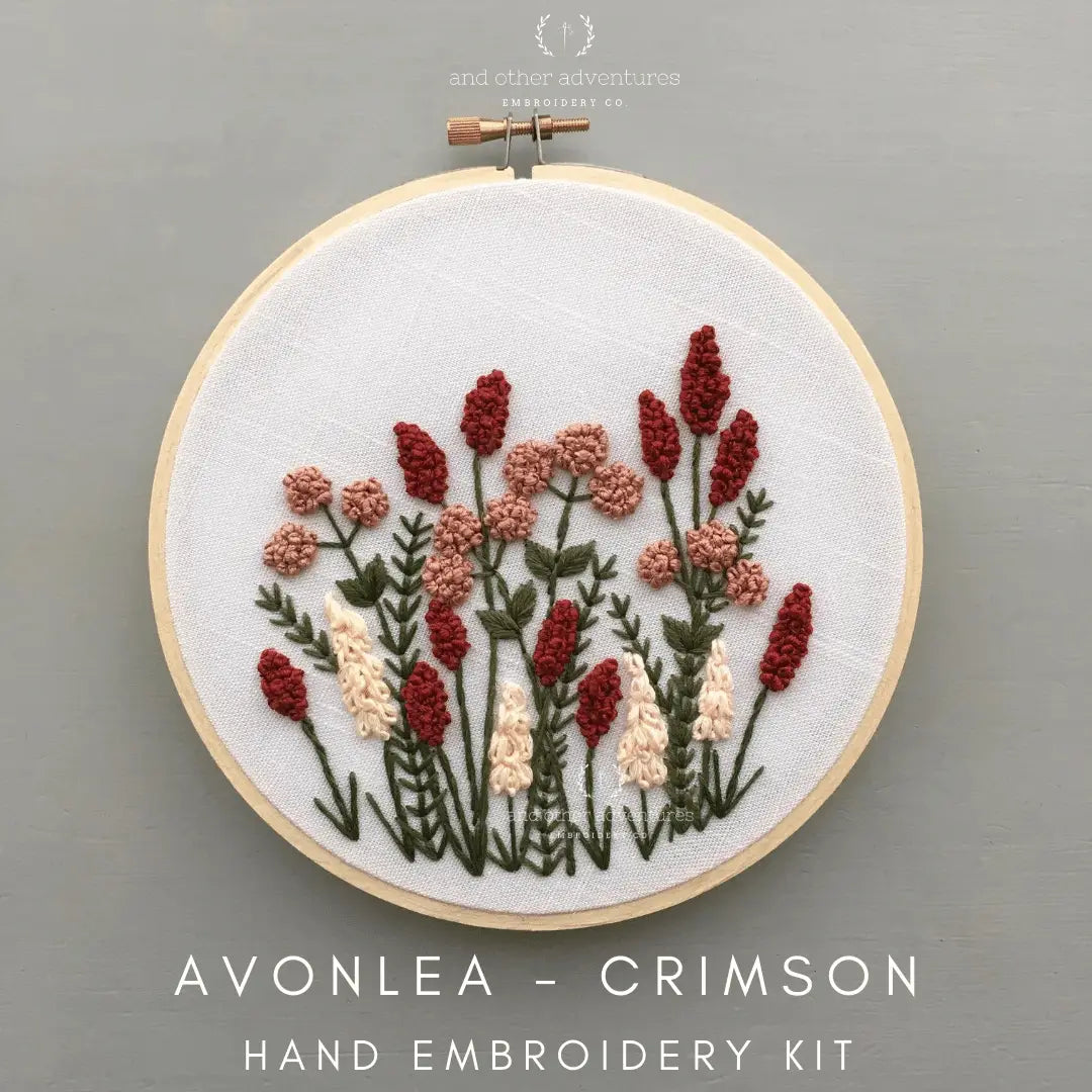 Embroidery Kit - Avonlea in Crimson