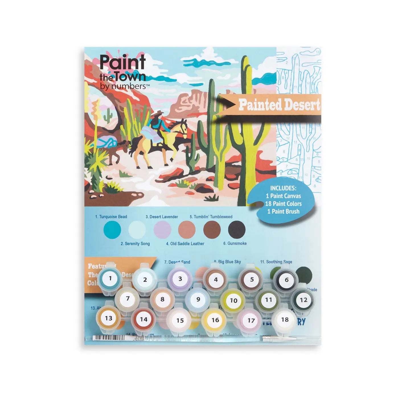 Painted Desert Paint by Number Kit 8”x10”