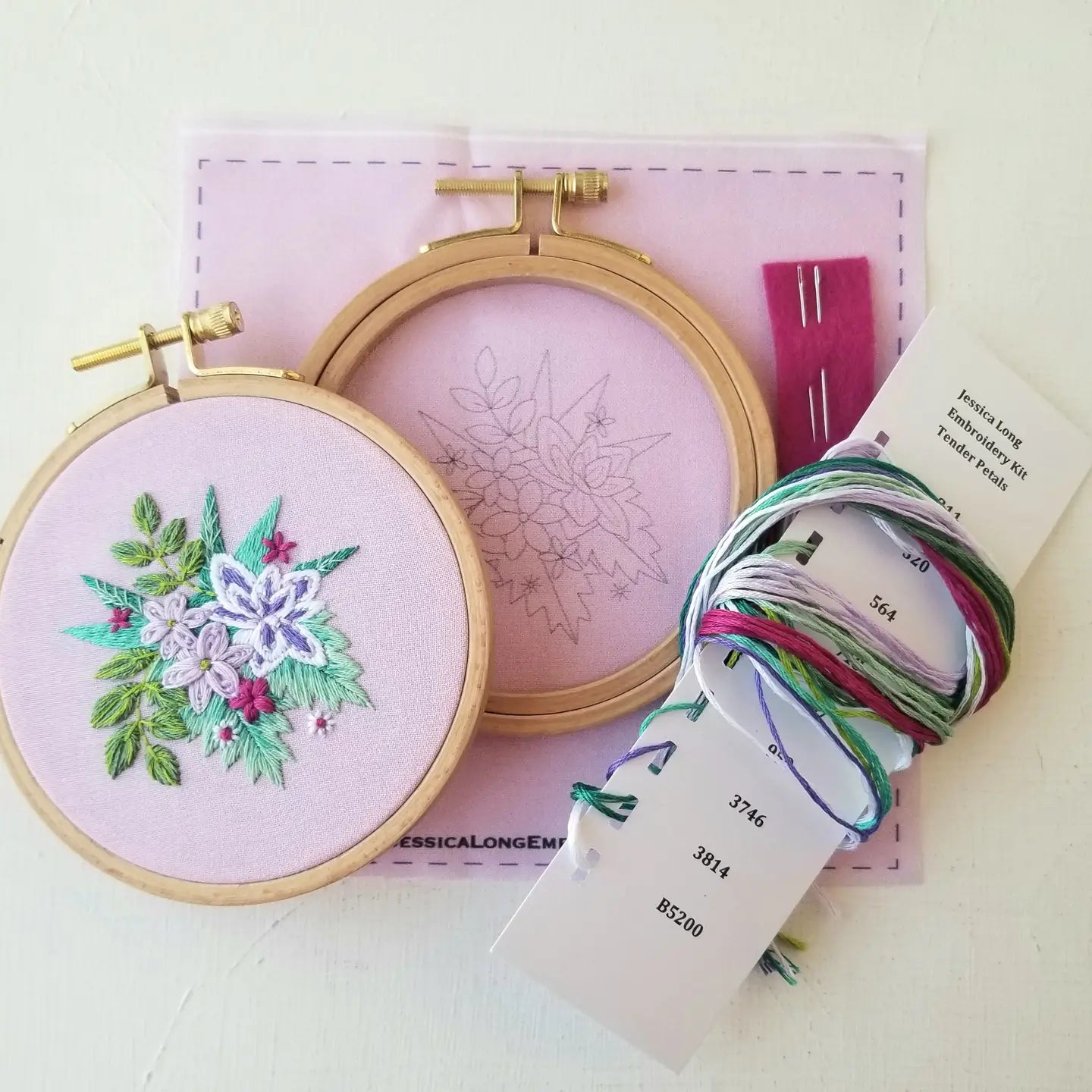 Tender Petals Beginner Embroidery Kit