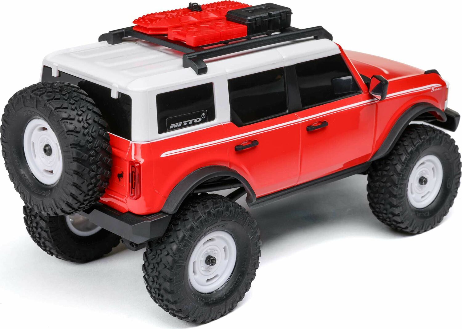 1/24 SCX24 Ford Bronco Heritage Edition 4X4 RTR Brushed Rock Crawler (Battery & Charger Included), Red