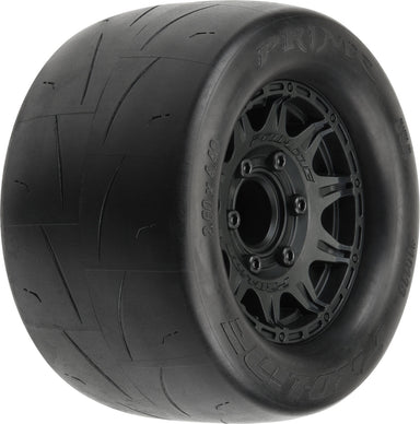 1/10 Prime Front/Rear 2.8" Street MT Tires Mounted 12mm Blk Raid (2)